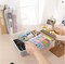 Portable Clear Plastic Art Craft Supply Organizer Stackable Home Office Supplies Storage Container for Pens Notes A4 Papers etc (Clear) 2-Tier Cute Bear Storage Box with Removable Divided Tray